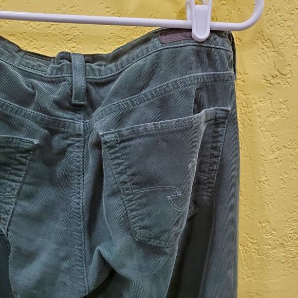 Ag Adriano goldschmied jeans womens size 26 green corduroy the stevie slim strai - Picture 3 of 10